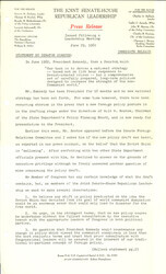 ["The official statement and press conference covers topics including U.S. policy toward the Soviet Union, trade and tariff legislation, tax cut proposals, the federal budget"]