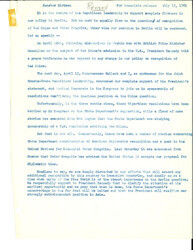 ["The official statement and press conference covers topics including the Berlin Crisis of 1961, proposed admission of the People's Republic of China to the United Nations, Mongolia policy, tax rebates for nuclear fallout shelters, proposed nuclear reactor construction, education legislation, and the state dinner for Pakistan's president held at Mt. Vernon"]