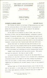 ["The official statement and press conference covers topics including foreign aid, inflation, federal spending, fair housing legislation, an airline strike, congressional reorganization proposals"]