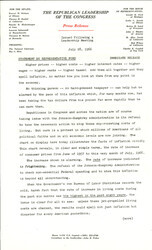 ["The official statement and press conference covers topics including inflation, the federal budget, civil rights legislation"]