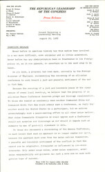 ["The official statement and press conference covers topics including the Vietnam War, a proposed All-Asia peace conference"]
