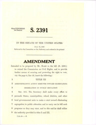 ["Legislation S.2391 Proposed To Extend The Committee On Civil Rights To Secure And Protect The Right To Vote With Regard The Eliminating Segregation In Public Education."]