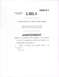 ["Amendment S. Res. 5 For Standing Rules, Minor Format Change."]