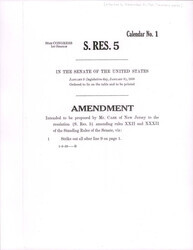 ["Amendment S. Res. 5 For Standing Rules, Minor Format Change."]