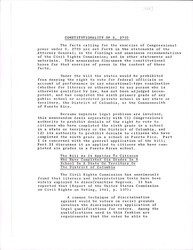 ["Constitutionality Of S. 2750 Regarding Literacy And Interpretation Tests."]