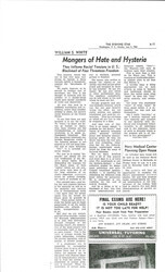 ["Newspaper Article Stating That Recent Civil Rights Legislation Is Driving Americans Apart And Creating Hate."]