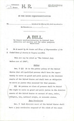 ["Draft Of The Federal Jury Reform Act Of 1966, Which Provides For The Selection Of A Jury Of Impartial Peers, Detailing Qualifications And Exclusions, Affected And Amended Precedent, And Ends With A Statement On Severability."]