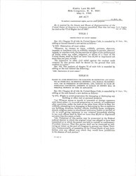 ["Civil Rights Act Of 1960 Public Law Used In 1965 While Drafting New Legislation. This Act Dealt With Different Aspects Of Civil Rights And Discrimination Including Voter Registration And Penalties For Those Who Would Obstruct Someone's Rights To Register To Vote, Extending The Civil Rights Commission And Penalties For Interfering With School Desegregation."]