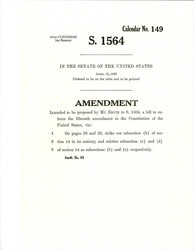 ["Additional Amendment Proposed By Senator Ervin To S. 1564, Later Known As The Voting Rights Act Of 1965. This Amendment Removed The Existing Section 14 (b) And Relettered The Other Subsections Accordingly."]