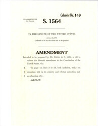 ["Additional Amendment To S. 1564 Striking Out Subsection (b) And Relettering Subsection (c) As Subsection (b)."]