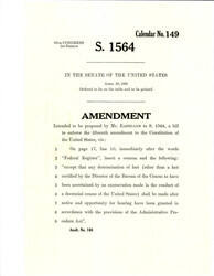 ["Additional Amendment To S. 1564 By Sen. Eastland To Change The Language Of Line 10 On Page 17."]