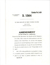 ["Annotated Version Of Substitute Amendment To S. 1564 Proposed By Sens. Mansfield And Dirksen"]
