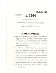 ["Amendment Proposed To The Mansfield - Dirksen Substitute Version Of S. 1564"]