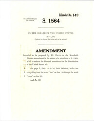 ["Amendment Proposed To The Mansfield - Dirksen Substitute Version Of S. 1564"]