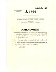 ["Amendment Proposed To The Mansfield - Dirksen Substitute Version Of S. 1564"]
