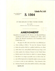 ["Amendment Proposed To The Mansfield - Dirksen Substitute Version Of S. 1564"]