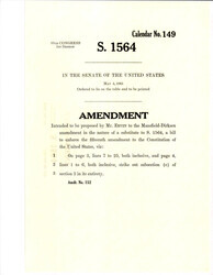 ["Amendment Proposed To The Mansfield - Dirksen Substitute Version Of S. 1564"]
