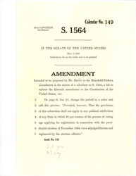 ["Amendment Proposed To The Mansfield - Dirksen Substitute Version Of S. 1564"]