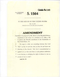 ["Amendment Proposed To The Mansfield - Dirksen Substitute Version Of S. 1564"]