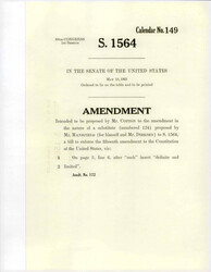 ["Amendment Proposed To The Mansfield - Dirksen Substitute Version Of S. 1564"]