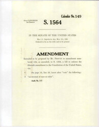 ["Amendment Proposed To The Mansfield - Dirksen Substitute Version Of S. 1564"]