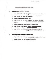 ["Staff Document Delineating Unresolved Conference Committee Issues Regarding The Voting Rights Act Of 1965."]