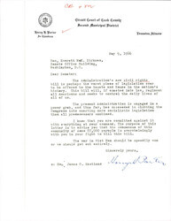 ["Letter From Retired Illinois Circuit Court Judge Harry Porter To Dirksen About The Civil Rights Act Of 1966 Stating That It Is \"perhaps The Worst Piece Of Legislation Ever To Be Offered To The Senate And The House In The Nation's History\"."]