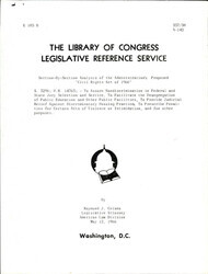 ["Analysis Of The Civil Rights Act Of 1966 (s. 3296, H.R. 14765), Which Ensures Nondiscrimination In Juries, Desegregation In Schools, Judicial Relief Against Discriminatory Housing Practices, And Penalties For Violence"]