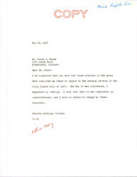 ["Dirksen Stating That He Views The Housing Provision In The Civil Rights Act Of 1966 Unconstitutional."]