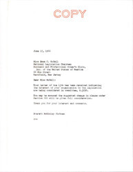 ["Letter From Dirksen To Emma Mcgall About The Club's Suggestion To Change Section 201 Of Title 2 Of The Civil Rights Act Of 1966."]