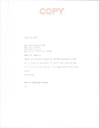 ["Letter From Dirksen To Lazarus Thanking Him For Sending The Study Of Title V Of The Civil Rights Act Of 1966 And The Proposed Amendment."]