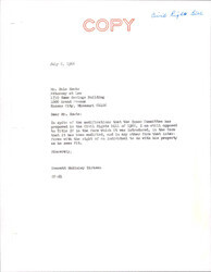 ["Letter To Houts About The Housing Provision Within The Civil Rights Act Of 1966 And The Opposition To It."]