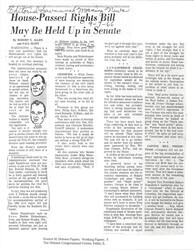 ["Opinion Column About The Senate Being Unable To Come To A Conclusion About Title Iv Of The Civil Rights Act Of 1966. Many Senators Disapprove Of It Entirely And Others Want Complete Open Housing."]