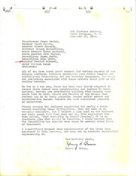 ["Letter And Paper To Congressmen About Rental Housing And The Suggestion Of A Law To Protect Landlords And Homeowners."]