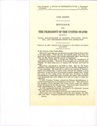 ["President Johnson's Address To Congress On Civil Rights. In This Address He Proposes A Piece Of Legislation That Is Similar To The Civil Rights Act Of 1966 (which Was Not Passed) But With Modifications."]