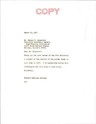 ["Letter From Dirksen To Nelson Blackford About The Survey Results From March 16th."]