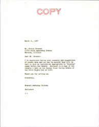 ["Letter From Dirksen To Thorpe Dresser About His Suggestions And Comments Regarding The Civil Rights Act Of 1966."]