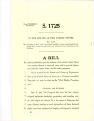 ["The Bill Was Designed To Confer Jurisdiction Upon The District Courts Of The United States Over Certain Classes Of Removed Cases And To Provide Injunctive Relief In Certain Cases And For Other Purposes."]
