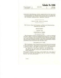 ["Individual Views Of The Committee On Rules And Administration On The Amended  Federal Voting Assistance Act Of 1955. Includes The Views Of Mr. Curtis Who Opposed The Amendment."]