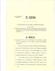 ["Bill To Amend The Civil Rights Act Of 1964 To Provide For The Application Of Titles To State And Federal Employees. This Bill Changes The Language Within Section 701."]
