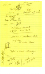 ["Notes Dirksen Took About The Chicago Schools Funding Issue. Legible Writing Includes \"ray Page\", \"34 Million\", \"palmer House\", And Other Names. Dirksen Even Drew Some Doodles."]