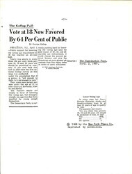 ["Article About The Lowering Of The Voting Age To 18 Years Old And The Results Of A Poll."]