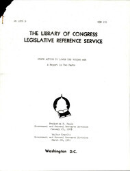 ["The First Part Is About State Action To Lower The Voting Age Since 1960 And The Second Part Is About Earlier Efforts To Lower The Voting Age Between 1943 And 1960."]
