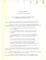 ["S. 1497 Designed To Provide Strengthened And More Efficient Criminal And Civil Remedies For Unlawful Official Civil Rights Violence."]