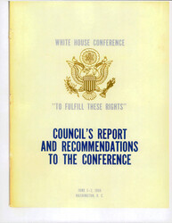 ["Members From Multiple Scholars And Petitioners Can Together To Discuss Areas Of Civil Rights, Labor, Business, Education, Religion, And Social Welfare. They Came Up With A List Of Recommendations Reflecting Their Experience."]