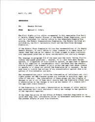 ["Memo About Civil Rights And Affirmative Action Policies, And How They Apply To Businesses After The Civil Rights Act Of 1964."]