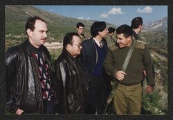 ["[Caption: DKI on defense trip to Afghanistan, Pakistan, Uzbekistan. Picture dated: February 20, 2002.]"]