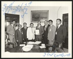 ["Signed on front: With many thanks, Frances Phipps. Label: A product of the Photographic Services Branch, Office of Publications, U.S. Department of Commerce."]