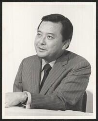 ["Information in title from back of photo. Stamp: Please credit Rick Forrestal, Public Relations Division, George - Savan Advertising Company."]