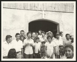 ["Information in title from back of photo: Refugee camp- Sept. 1987. Honduras. People who left Nicaragua because of religious persecution"]